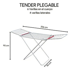 Tender De Aluminio Botafogo Lar & Lazer Con Alas Plegable De Pie 18kg