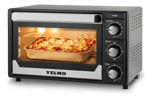 Horno Eléctrico Yelmo Yl-32n De 32lts Temporizador 1500w Grill Color Negro