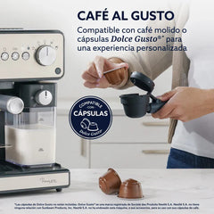 Cafetera Espresso Automatica Oster 6604s Primalatte 15 Bar Plateado
