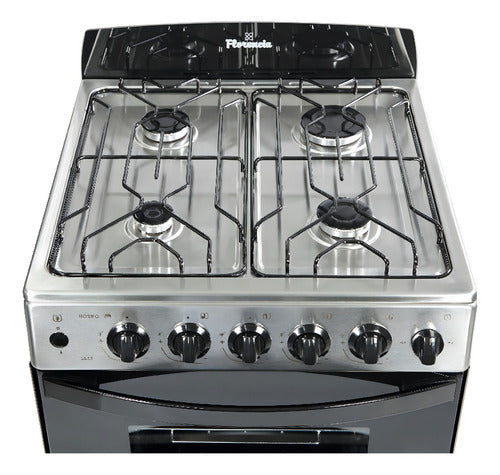 Cocina Multigas Florencia 5538 Acero De 4 Hornallas Clase A Color Acero Inoxidable
