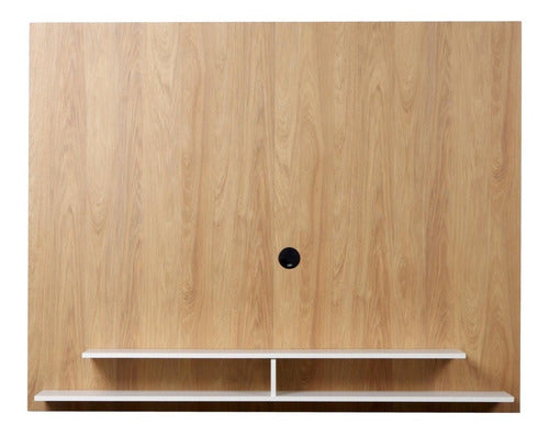 Panel De Tv Ricchezze Mesina Hickory Blanco De 160x127cm Marrón