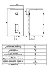 Termotanque Eléctrico De Colgar Saiar Tecc055 55lts Tio Musa Blanco