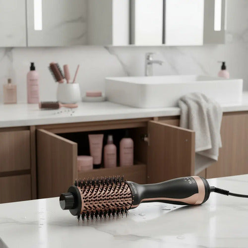 Cepillo Alisador Gama Stylish Keration Brush 3d Cerámica Negro