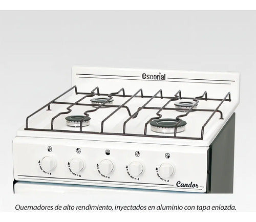 Cocina A Gas Escorial Candor S2 Color Blanco Gas Natural Blanco