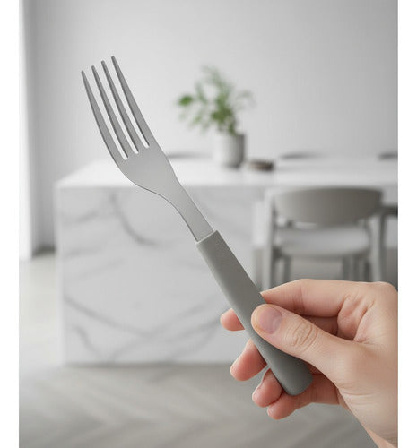 Set De Cubiertos Carol Juego X 16 Piezas Acero Inox - Gris