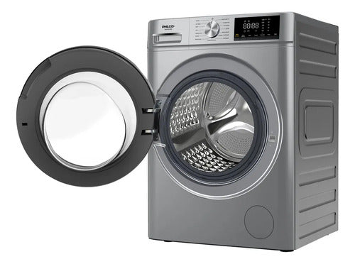 Lavasecarropas Philco Carga Frontal 12/8 Kg Inverter Color Gris Silver