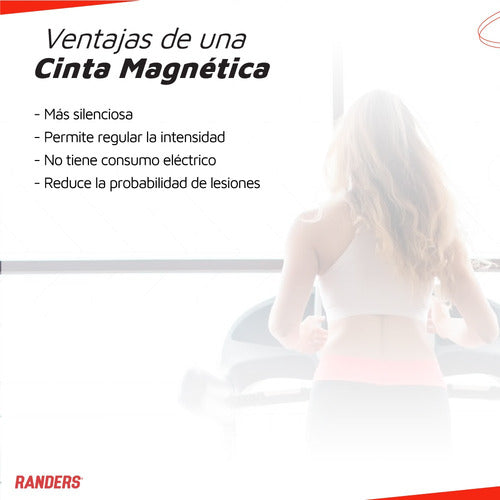Cinta Caminadora Randers Arg-051 Magnética Monitor Elec. Color Gris/negro