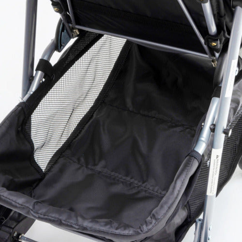 Coche De Paseo Bebesit 1390-e Gris Con Manillar Rebatible Gris Plateado