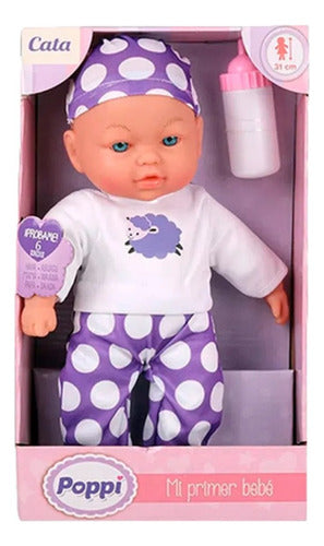 Muñeca Bebote Poppi Mi Primer Bebé 31 Cm Cata Con Sonidos