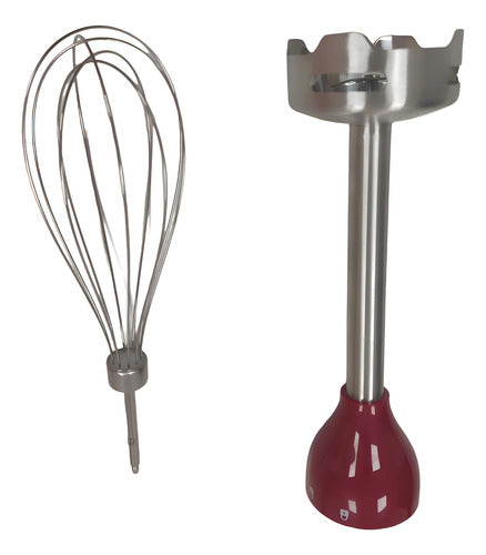 Licuadora Atma De Mano Color Rojo T8527 Con Batidor 600w