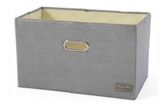 Caja Organizadora Plegable Con Tapa Poliester Gris 50x40 Cm Gris