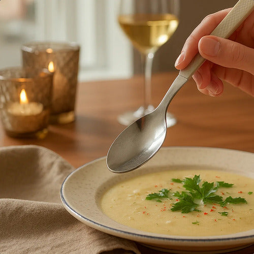 Set De Cubiertos Carol Juego X 16 Piezas Acero Inox - Gris