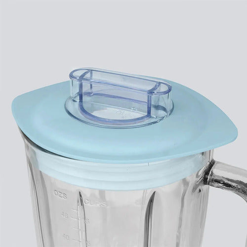 Licuadora De Mesa Yelmo Lc-1015 Jarra Vidrio 750w 1.5 Litros Celeste Cuchillas Inoxidable 2 Velocidades