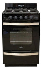 Cocina A Gas Whirlpool Wfn57di Negra Hierro 4 Hornallas 56cm Negro