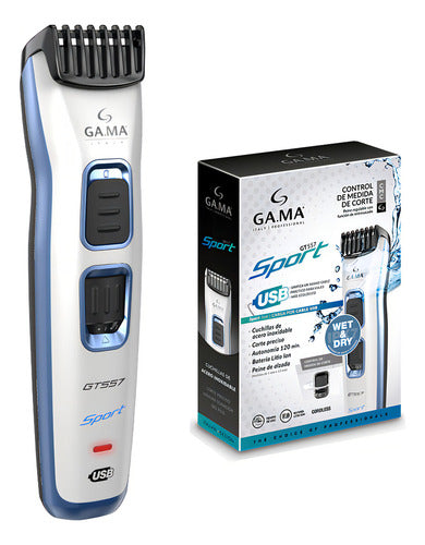 Maquina Corta Pelo Barba Wet&dry Gama Gt557 Sport Blanco