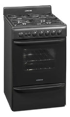 Cocina A Gas Longvie 13501g 56cm Grafito Cajón Parrilla Negro