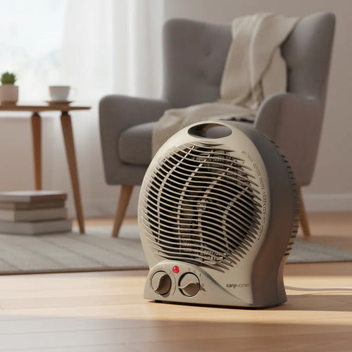 Caloventor Eléctrico De Pie Kanji Kjh-ch103 Termostato 2000w Gris Oscuro