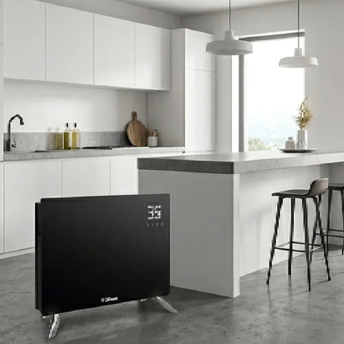 Calefactor Electrico Panel De Vidrio Liliana Glassy Ppv250r Negro