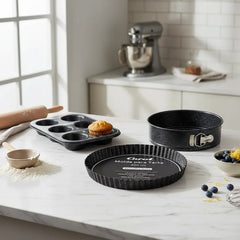 Kit Set Repostero Carol Antiadherente 3p Molde Tarta Muffins