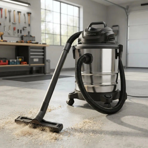Aspiradora Kanji Kjh-vc20l004 Sopladora 3 En 1 Polvo Liquido Plateado