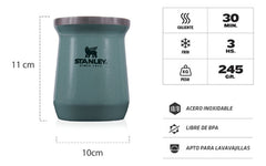 Mate Térmico Stanley Classic De 236 Ml Verde Mate Stanley 236m