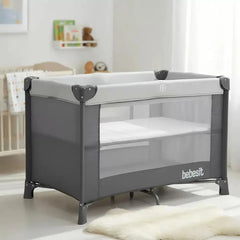 Practicuna Corralito Plegable Transportable Bebesit 2105-ab Gris Liso