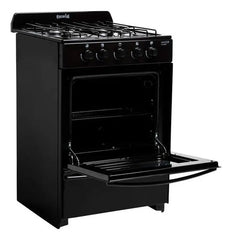 Cocina A Gas Natural Escorial Master Black Valvula Seguridad Negro