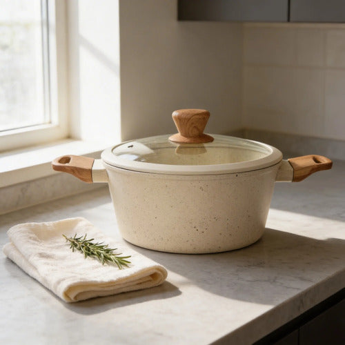 Bateria Set 7 Piezas Carol Cacerolas Sarten Jarro Cubiertos Suela