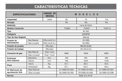 Termotanque Universal Tug110 Multigas Conexión Superior 110l Blanco