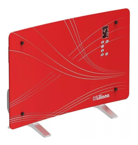 Panel Vidrio Calefactor Eléctrico Liliana Ppv510 Turbina Cts Color Rojo/gris