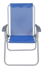 Reposera De 1 Posición Bel Aluminio Poliéster Pvc Azul Azul
