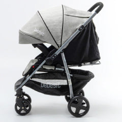 Coche De Paseo Bebesit 1390-e Gris Con Manillar Rebatible Gris Plateado