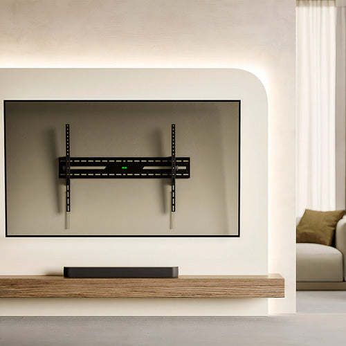 Soporte Tv Led/lcd Apto Curvo Onebox De Pared 43 A 100 Color Negro