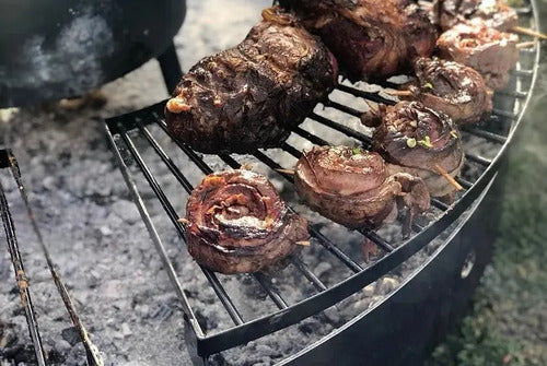 Parrilla Duomo Tromen Fogon Accesorios Asador Estaca Color Negro