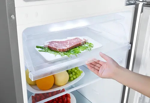 Heladera Inverter Hisense Con Freezer No Frost 379l Con Dispenser De Agua Gris