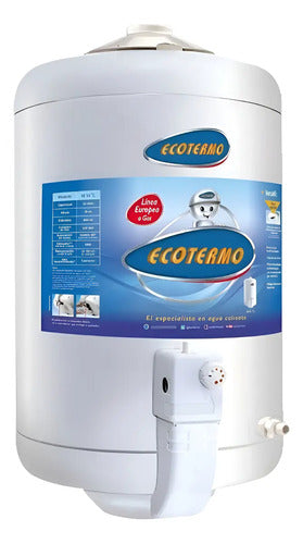 Termotanque A Gas De Carga Superior Ecotermo Le51 49lts Cts Blanco
