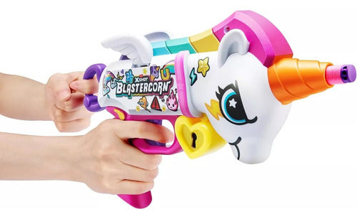 Pistola Lanza Dardos Arma Infantil Unicornio Zuru Xshot Color Blastercorn