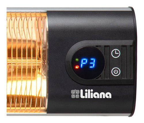 Calefactor Exterior Liliana Ccp2200 Infrarrojo Fibra Carbono Negro