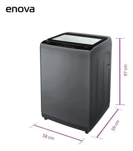 Lavarropas Carga Superior Enova Le08s10-gr-l 8kg Gris