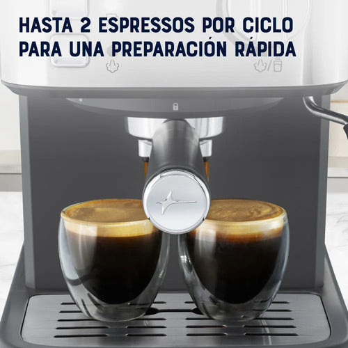Cafetera Espresso Oster 15 Bares Bvstem5 Plateado