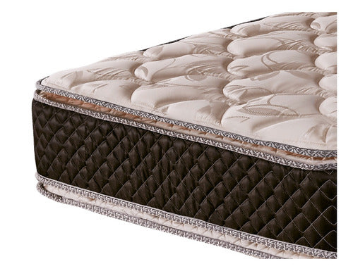 Colchón 2 Plazas De Espuma Cannon Espuma Exclusive Beige Y Marrón 140cm X 190cm X 29cm Con Doble Pillow Top