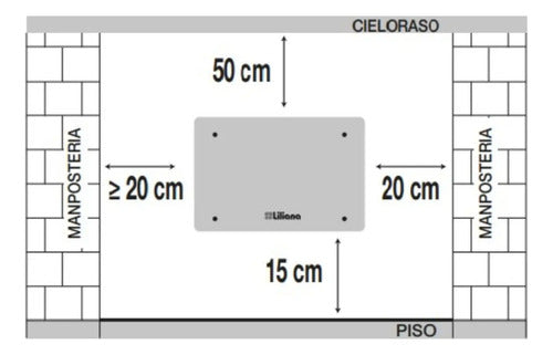 Calefactor Vidrio Pie/pared Liliana Ppv451w Tecnoheat Wifi Negro