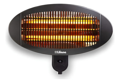Calefactor Infrarrojo De Pared Exterior Liliana Cipar2000 Negro