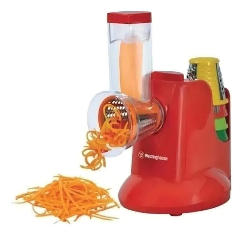 Rallador Eléctrico Cortador Vegetal Westinghouse Salad Maker Color Rojo