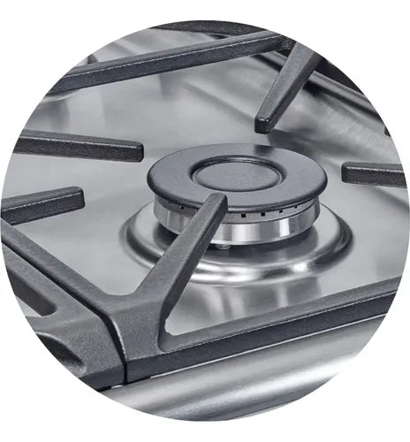 Cocina A Gas Longvie 13231xf 56cm Inox Cajón Parrilla Acero Inoxidable