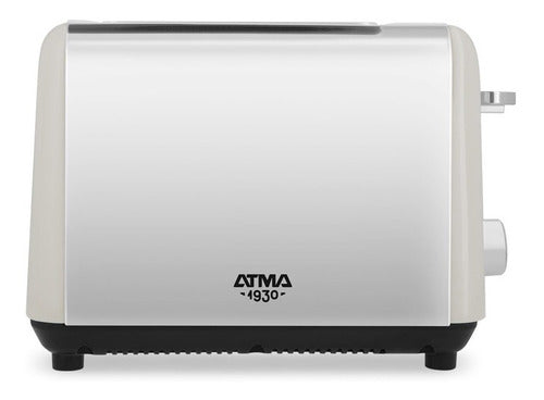 Tostadora Atma Toat21vcp Blanco Ranuras Extra Ancha Vintage Blanco