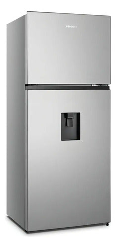 Heladera Inverter Hisense Con Freezer No Frost 379l Con Dispenser De Agua Gris