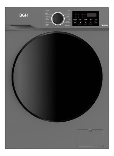 Lavarropas Bgh Inverter Carga Frontal 8kg Bwfe08s24ar Color Gris Oscuro