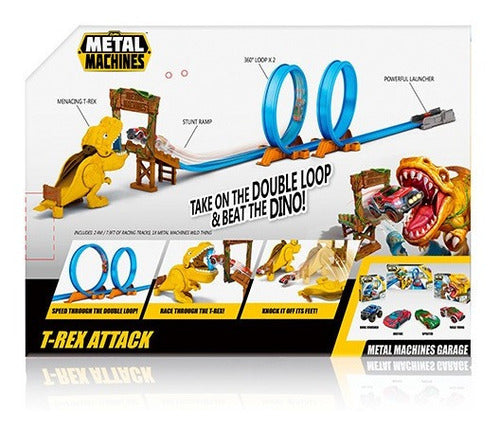 Metal Machines T-rex Attack Juego De Pistas De Construcción