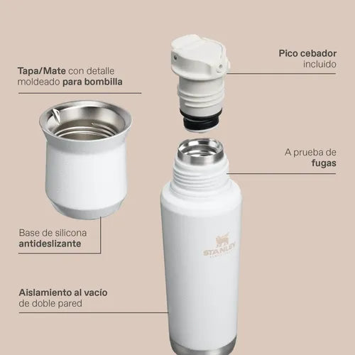 Termo Stanley Mate System Classic De 800ml Hammerton Frost Blanco